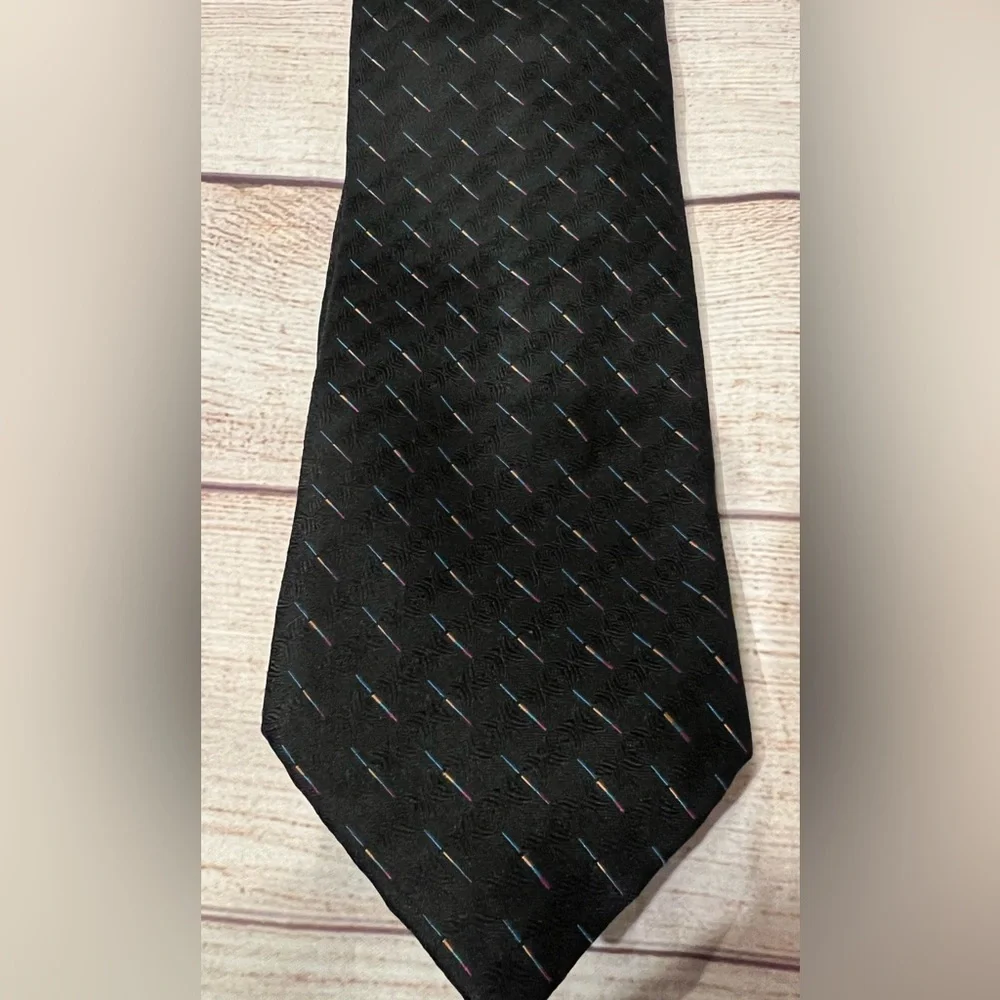 Daniel De Fasson Studio Mens Tie Black 100% silk 60